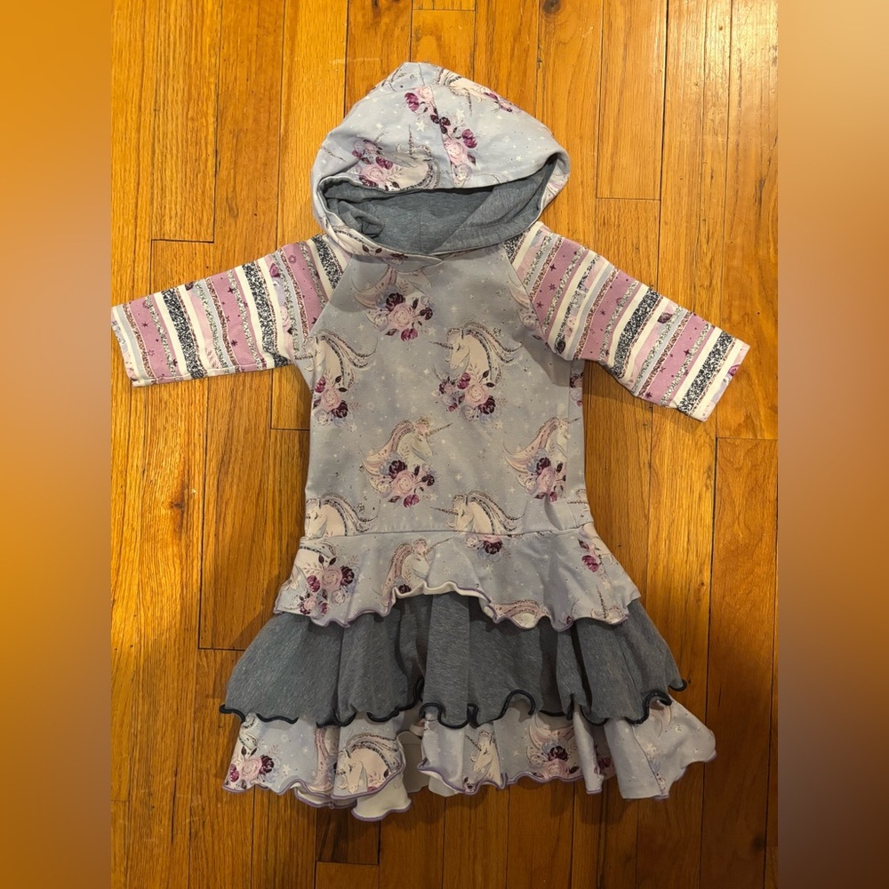 Custom unicorn ruffle dress by backyard baby